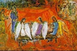 Chagall:  Abraham and Three Angels