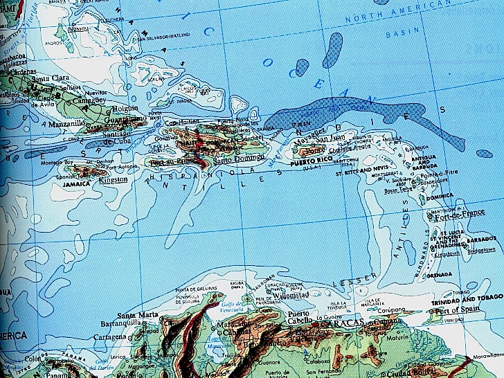 Lesser Antilles Map Islands