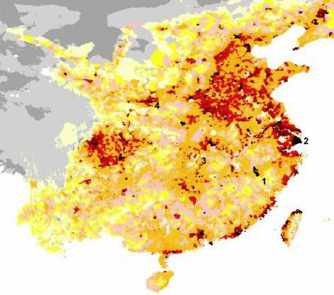 Density of China