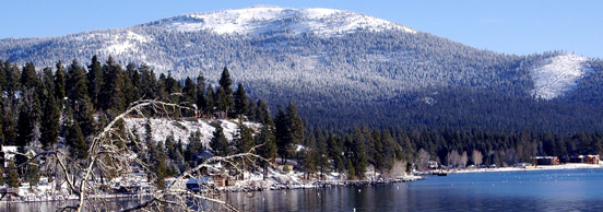 Lake Tahoe in winter.
