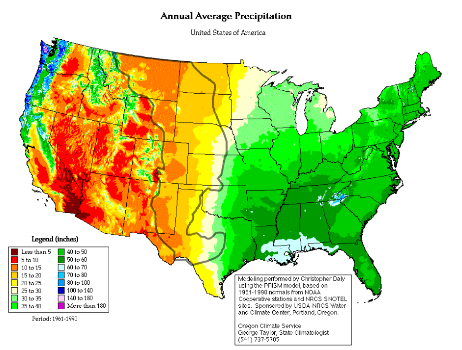 Annual Rainfall in the United States