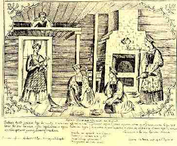 Russian Christmas Divinations with Chickens
