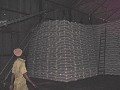 Bagged sugar.  Most, however, is transported to the docks in bulk, and loaded on ships for further processing in England or U.S.