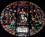 7 liberal arts stained glass window