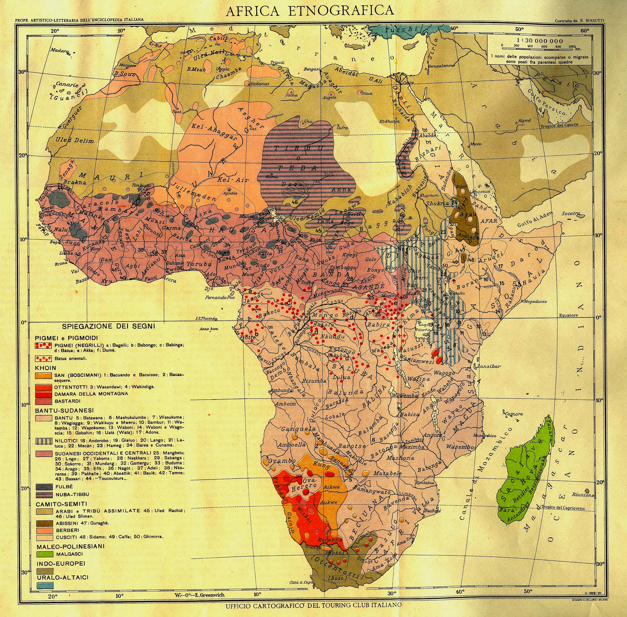 African map of ethnic groups