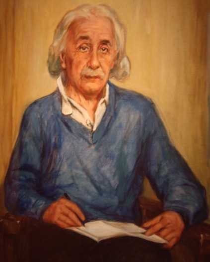 Einstein portrait painting