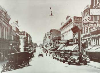 Main Street with cars