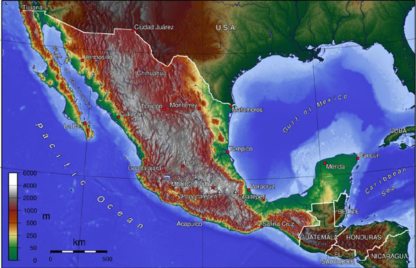 Mexico's topography 