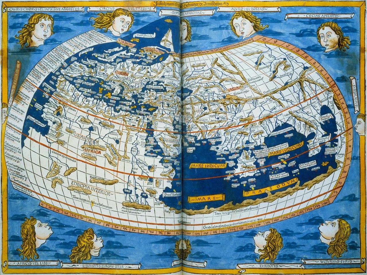 Ptolemy, a map of the known world.