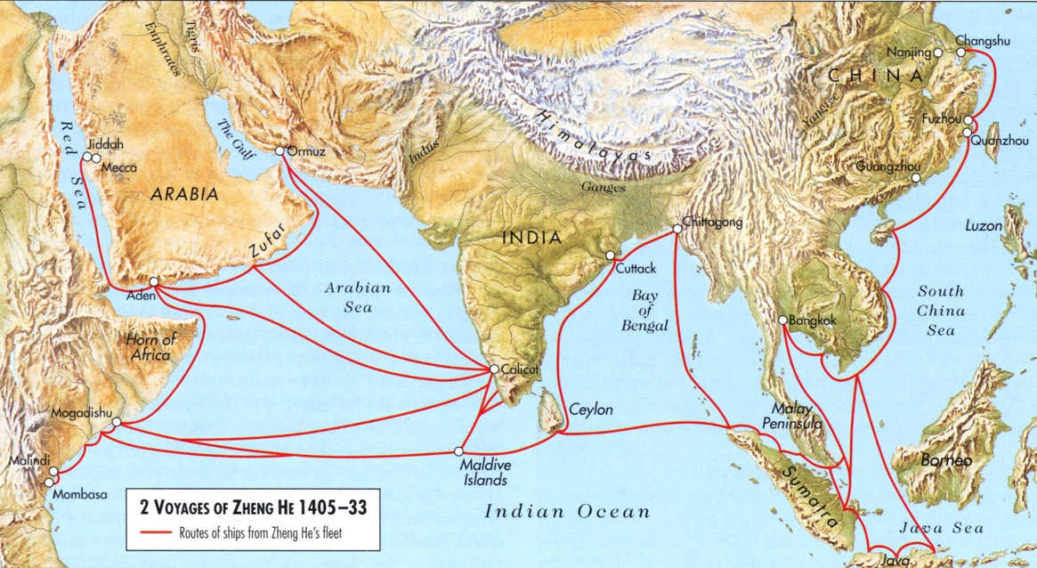 Voyages map