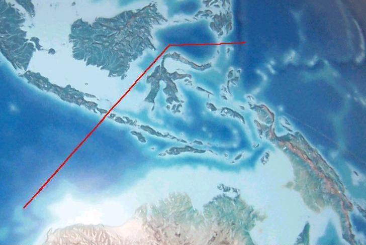 Wallace's line in Indonesia