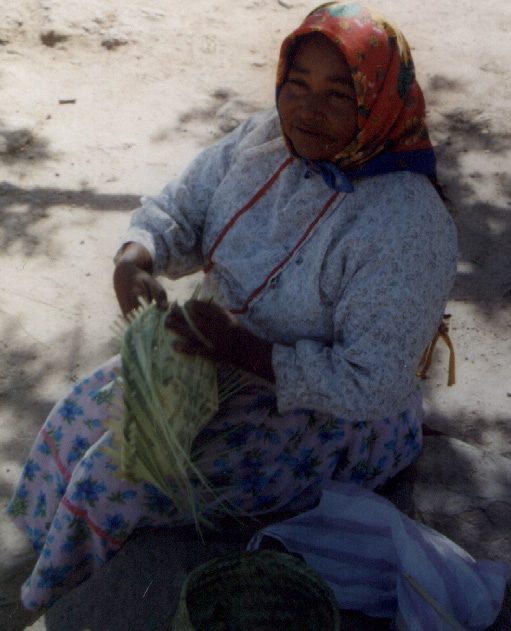 Woman weaving in Copper Canyon