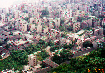 City flooded by the dams