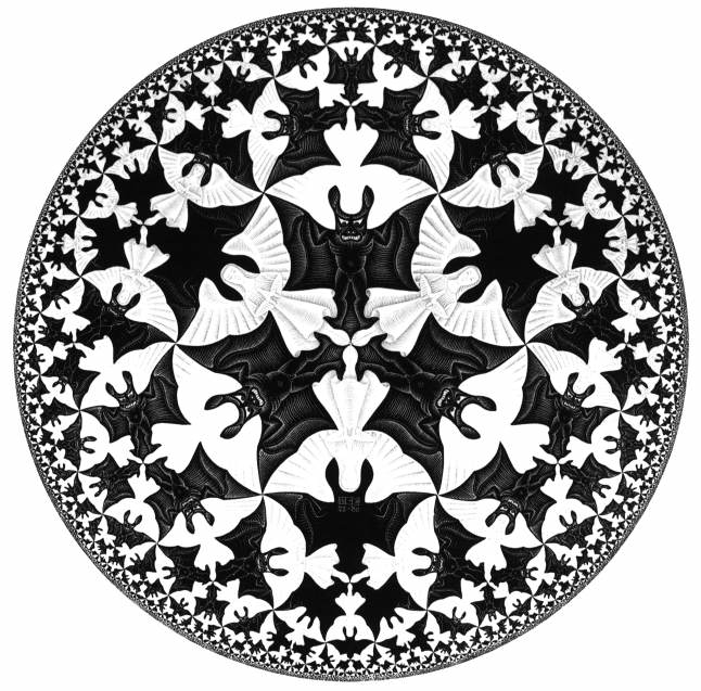 Angels and demons by Escher
