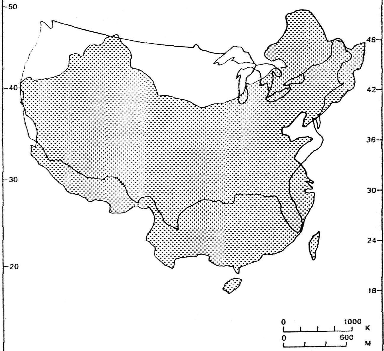 Maps of China and the USA