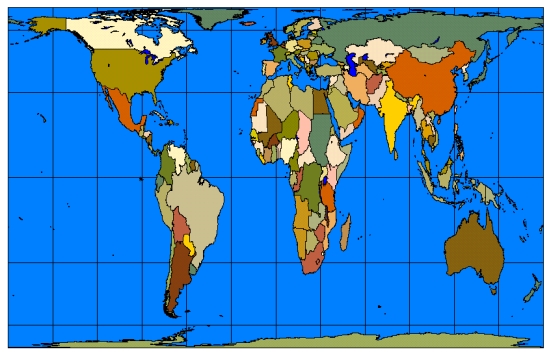 Projection Equal Areas