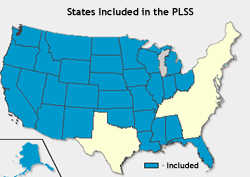 Public land survey  system states