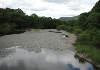 rivers carry gravel and sand